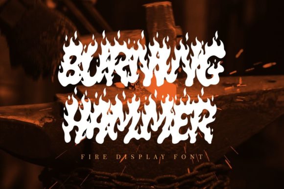 Burning Hammer Font for Dramatic Branding Projects