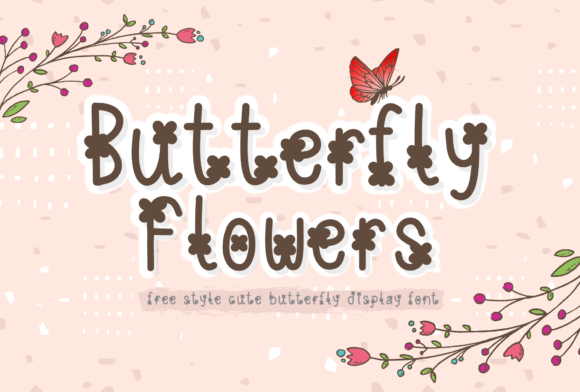 Butterfly Flowers Font: A Crafting Essential for Sweet and Friendly Designs