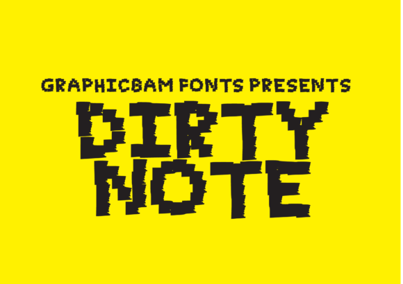 Dirty Note: A Bold Display Font for Strong Branding