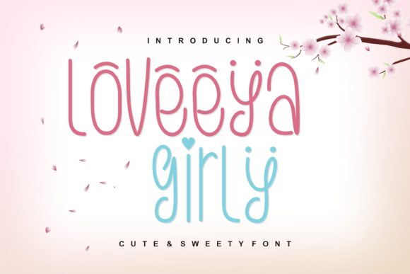 Loveeya Girly: A Thin Display Font for Friendly Children’s Design