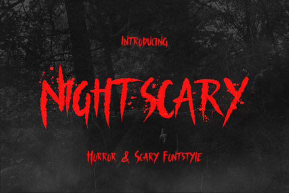Nightscary Font for Spooky Digital Design Projects