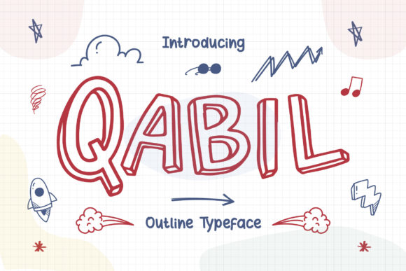 Qabil: The Friendly Outline Font for Campaign Design