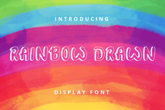 Rainbow Drawn: A Bold Display Font for Digital Creators