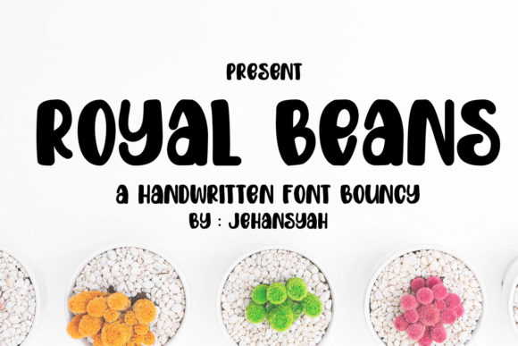 Royal Beans: A Cute Bouncy Display Font for Handmade Designs