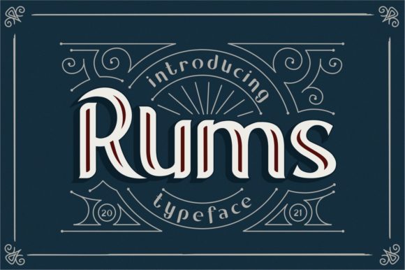 Rums: A Bold Vintage Display Font for Digital Projects