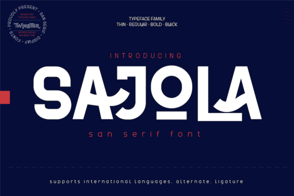Sajola is a Clean, Techno-Inspired Display Typeface