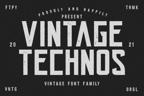 The Vintage Technos Font: A Bold Display Classic