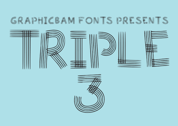 Triple 3 Display Font for Stunning Poster and Flyer Designs